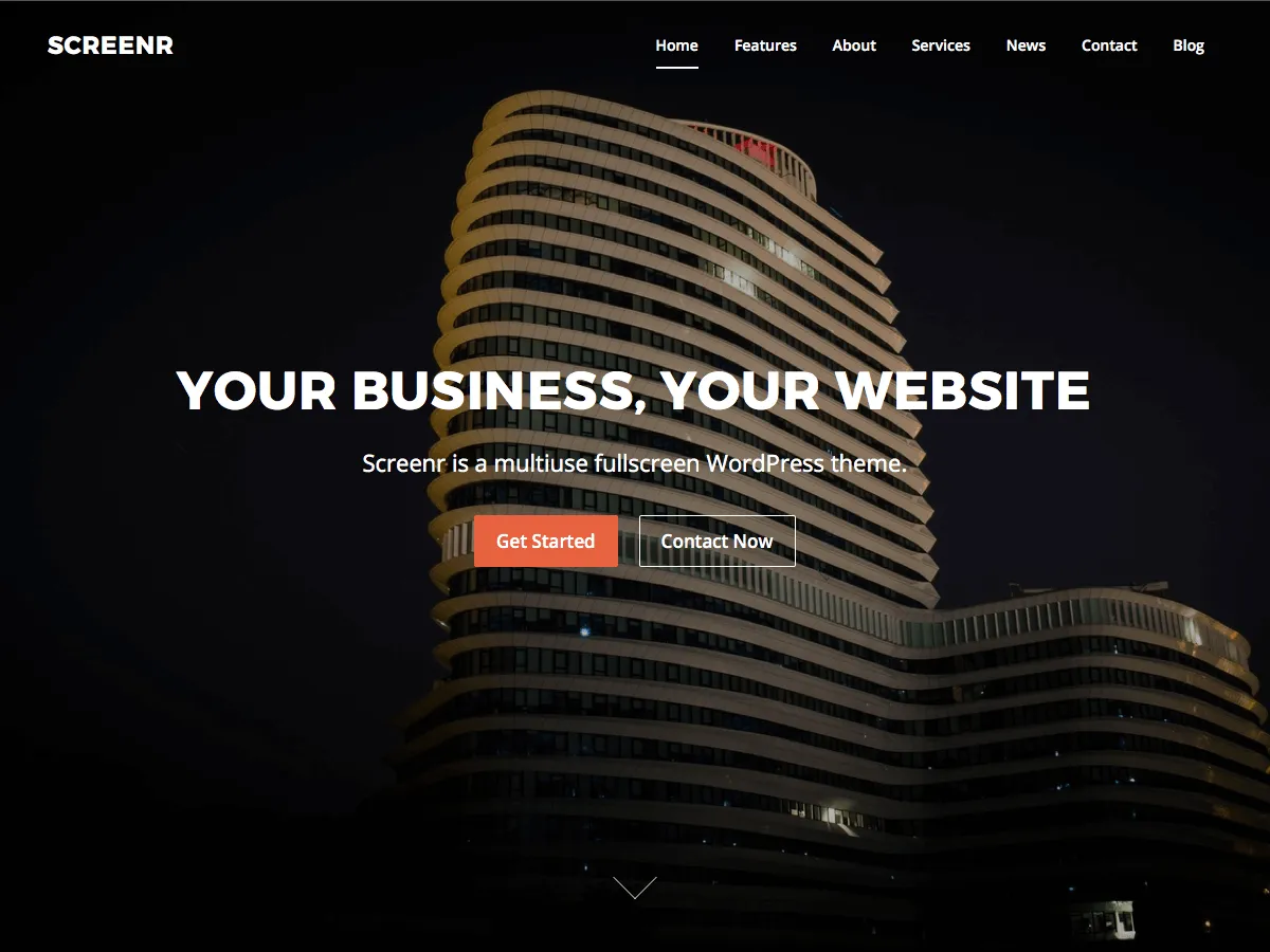 Tema WordPress Screenr