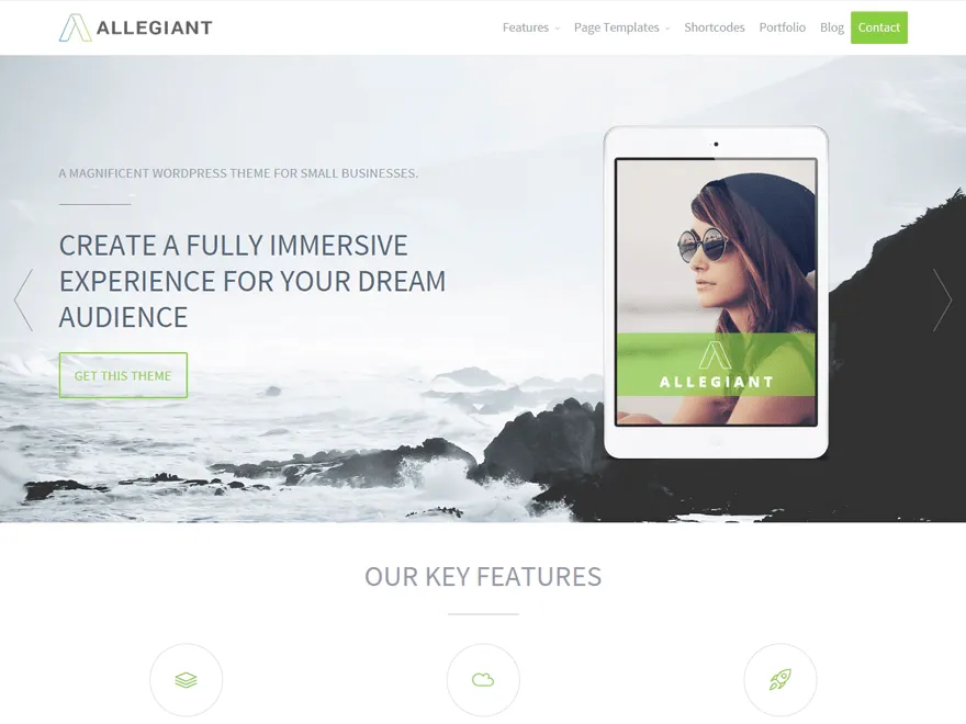 Tema WordPress Allegiant