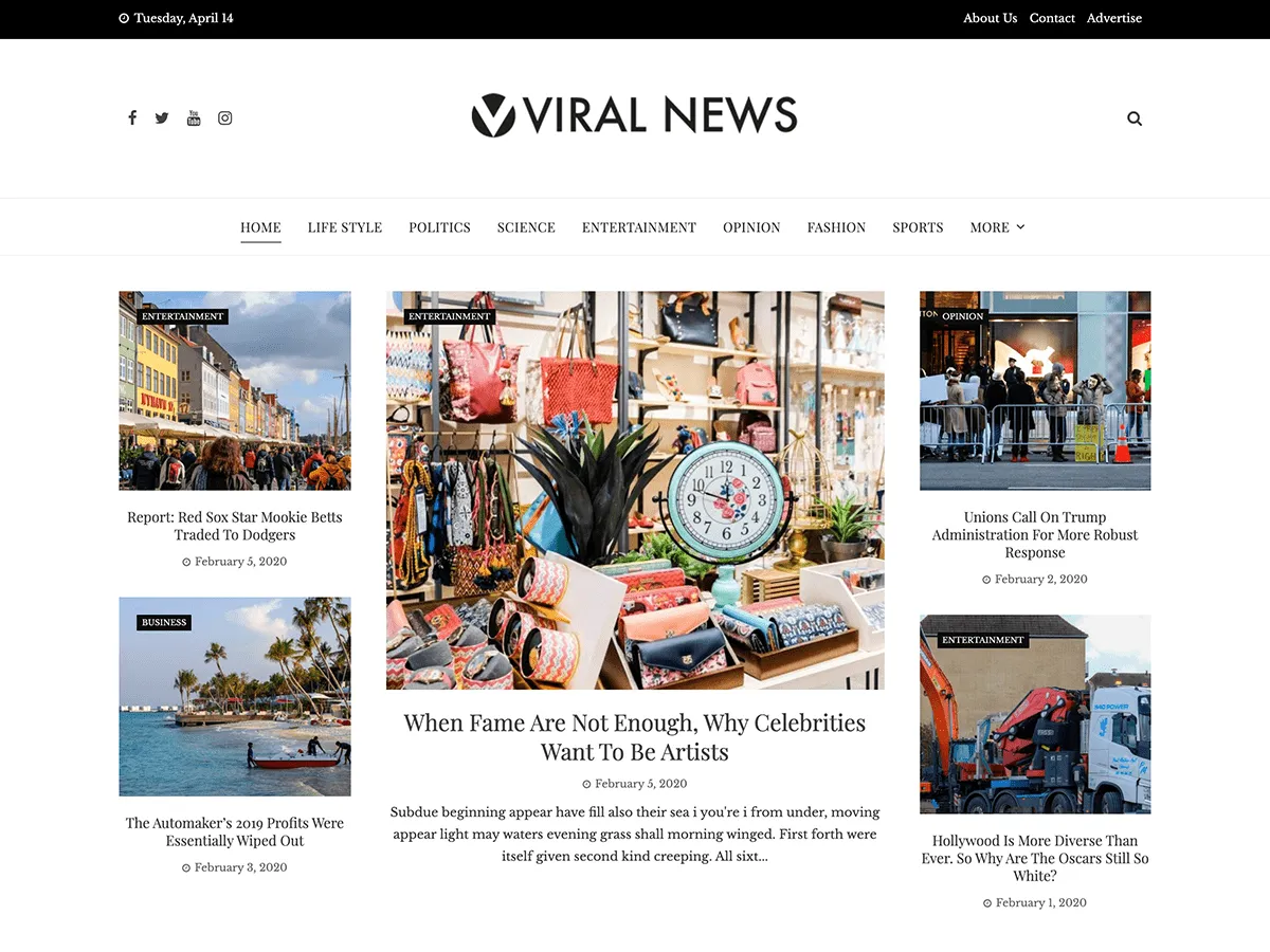 Viral Haber WordPress teması