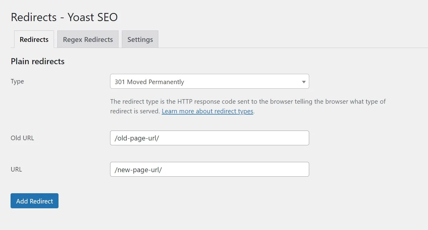 Yoast SEO 重定向管理器