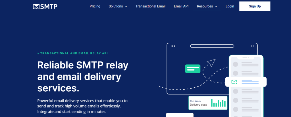8 ผู้ให้บริการ SMTP ที่ดีที่สุดสำหรับปี 2022 ที่มีความสามารถในการส่งอีเมลสูง ... 2 smtp.com tool