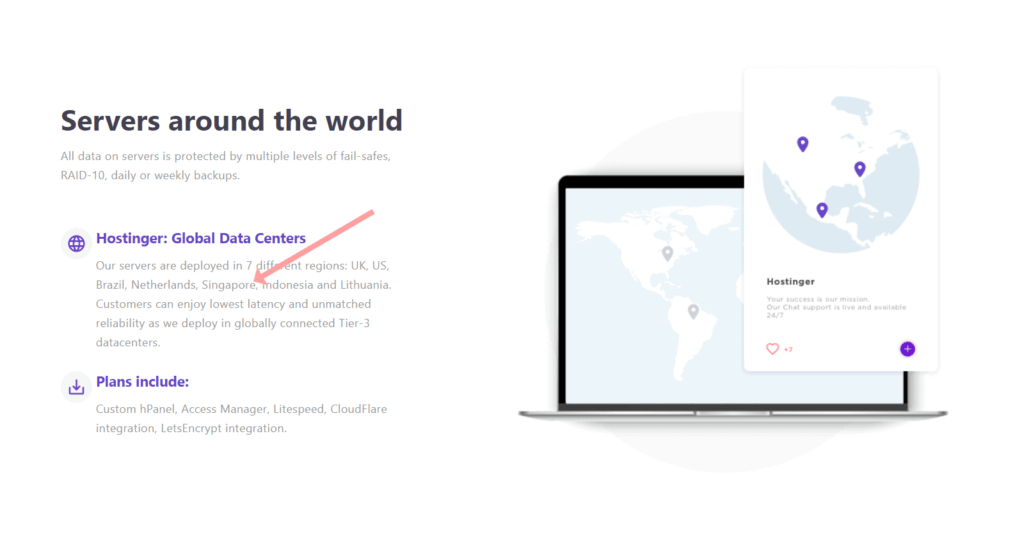 Singapur'daki En İyi 5 Web Hosting Şirketi 2022 (Ücretsiz alan adı) 9 Hostinger data centres