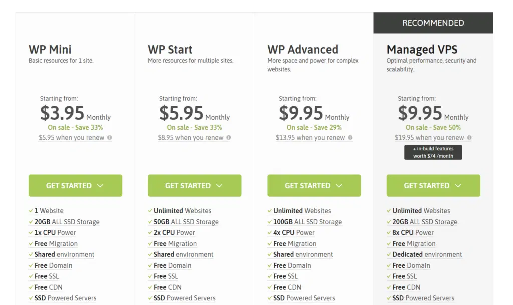 2022 年 5 家最佳 WordPress 托管服务提供商(推荐主机)+ 最大折扣 5 scala hosting wordpress pricing plans