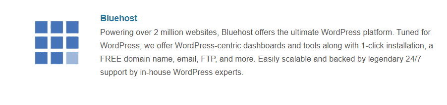 Cod cupon BlueHost (septembrie 2022) - 66% Reducere+ Domeniu gratuit 6 wordpress recommended hosting