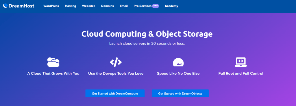 NOUVEAU! 8 meilleurs fournisseurs d'hébergement Web pour les développeurs (2022) 4 Dreamhost cloud