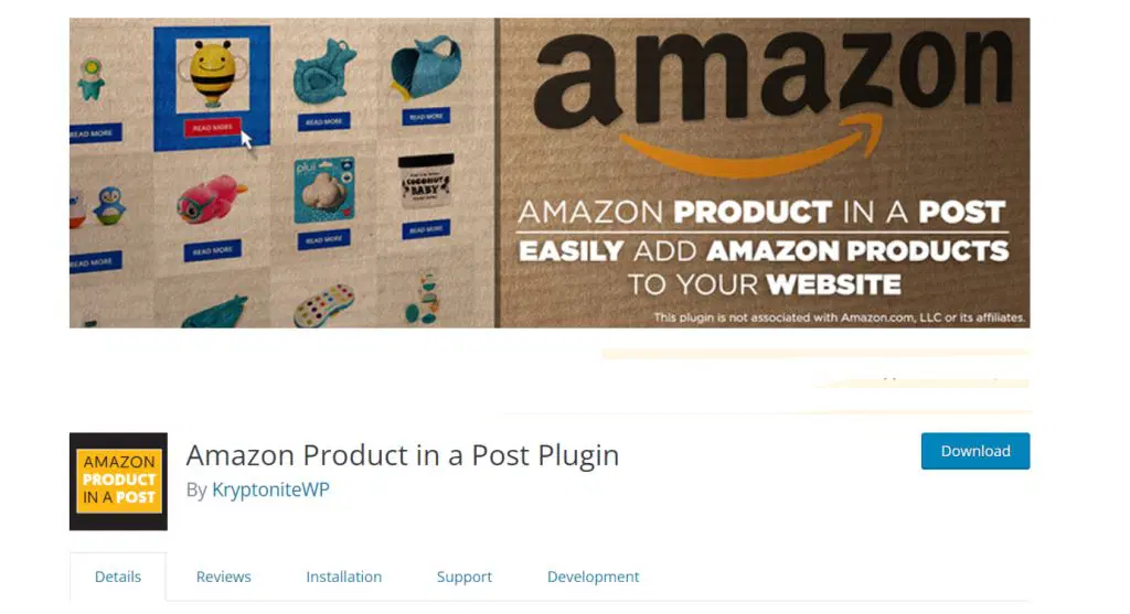 새로운! 2022년을 위한 10가지 최고의 Amazon 제휴 WordPress 플러그인 18 Amazon Product in a Post Plugin