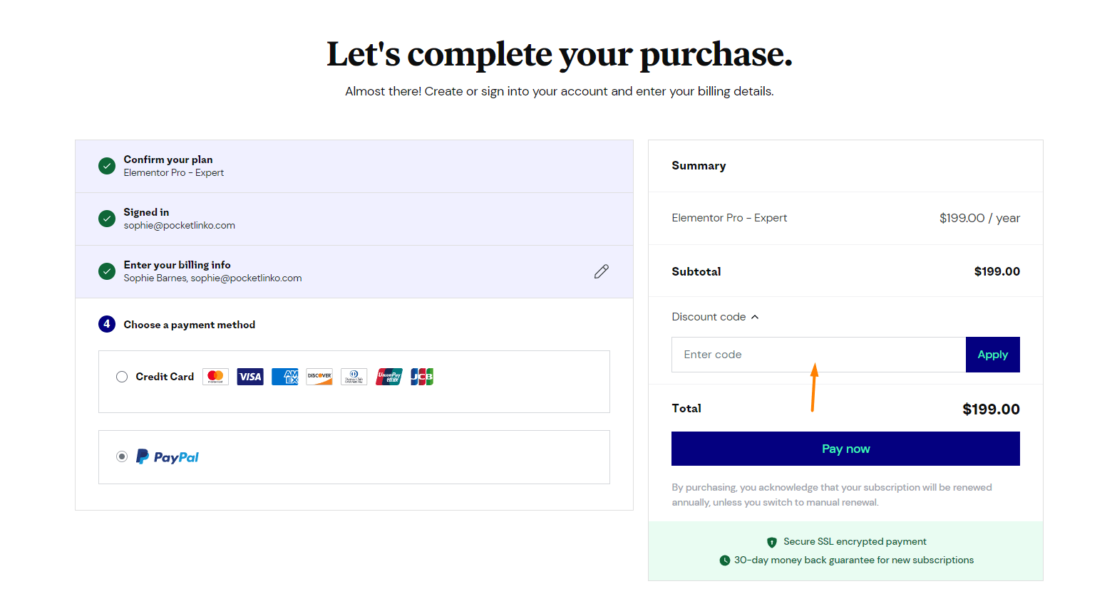 خصم 25٪ على خصم رمز قسيمة Elementor الرسمي (سبتمبر 2022) 15 Elementor Pro Coupon Code