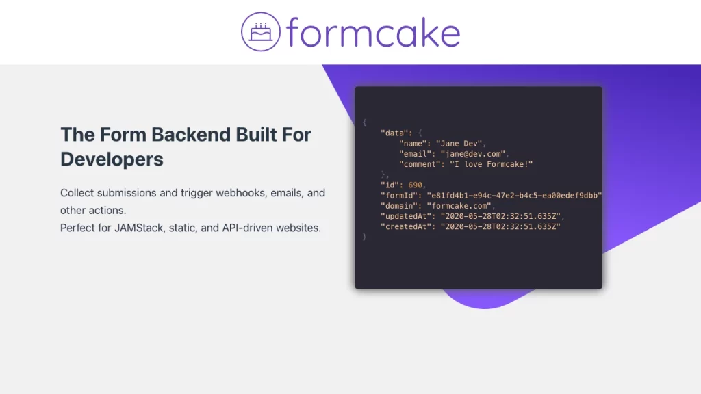 Formcake-Landingpage