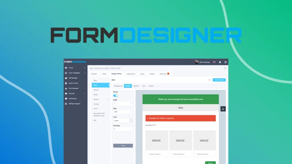 FormDesigner-Landingpage