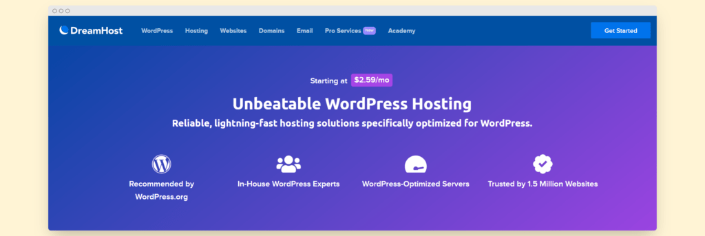 5 เว็บโฮสติ้งที่ดีที่สุดสำหรับเว็บไซต์ช่างภาพ & ธุรกิจ 2022 9 Dreamhost features wordpress