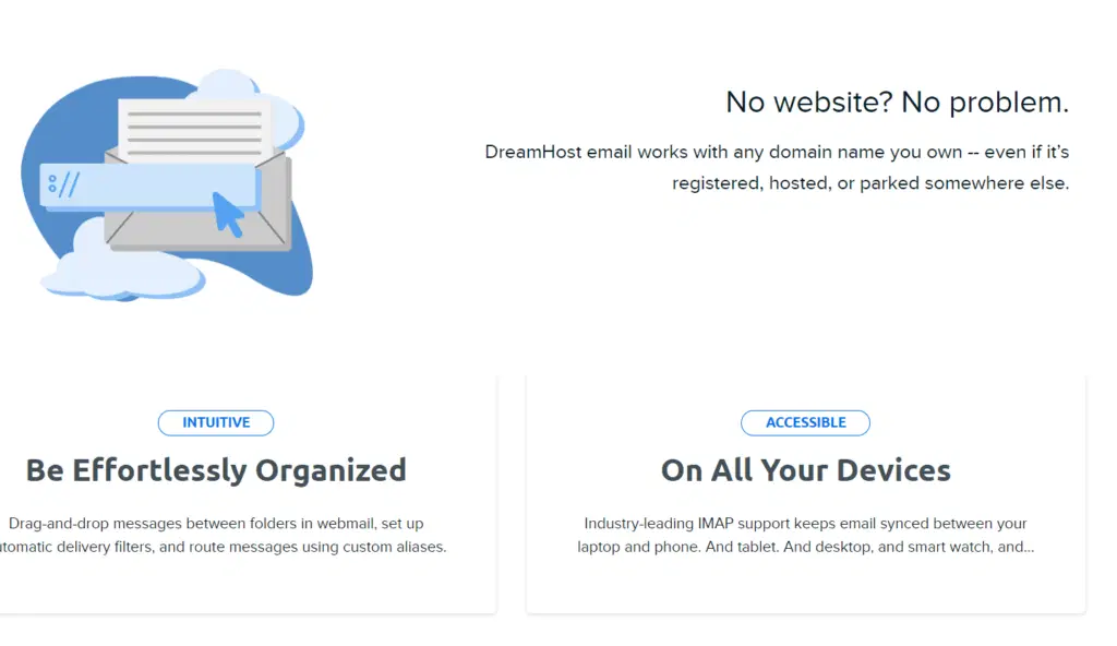 Los 5 mejores alojamientos web con cuentas de correo electrónico ilimitadas en 2022 3 dreamhost email hosting