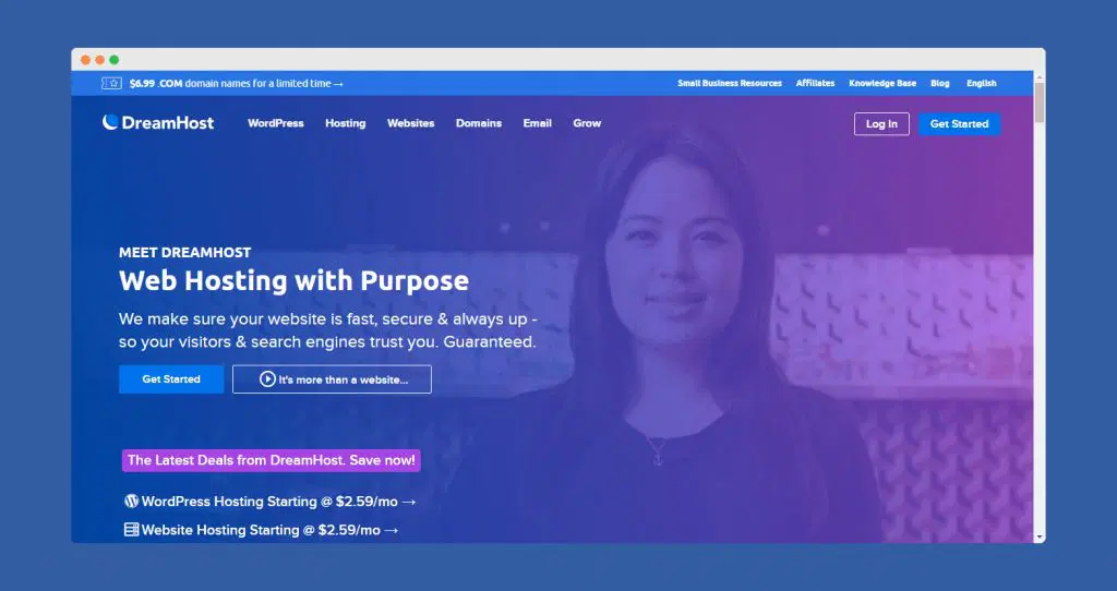6 Melhor hospedagem na web para blogs de viagem 2022 (não posso viver sem) 4 dreamhost