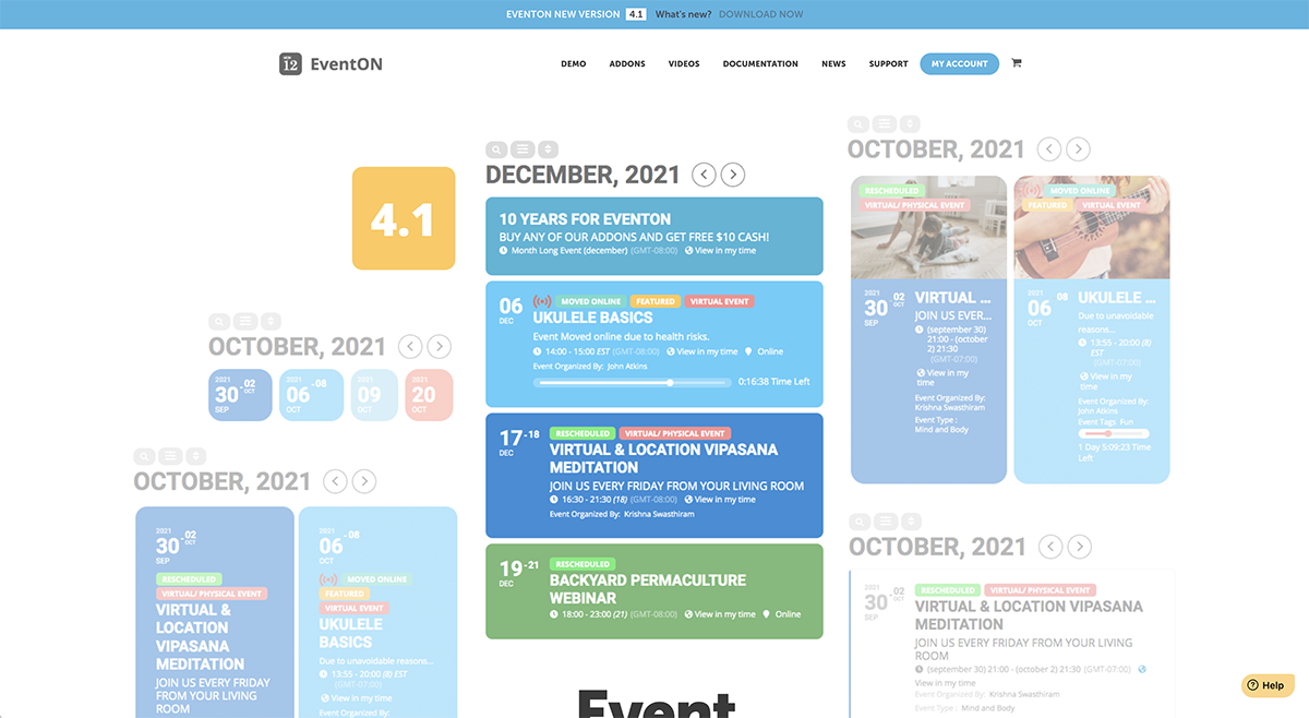 Plugin kalender EventON WordPress