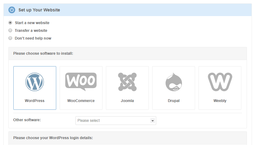WordPress ウェブサイトをセットアップする SiteGround