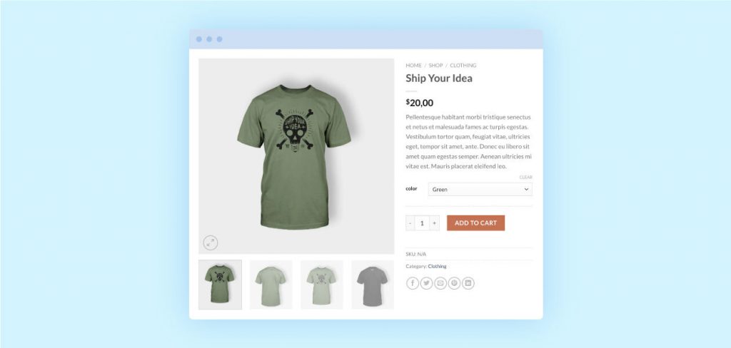 создать переменный продукт woocommerce