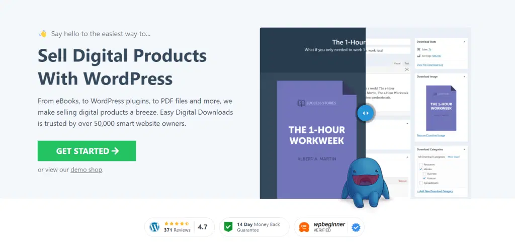 16 Plugin E-niaga WordPress Terbaik Untuk 2022 (diuji dan ditinjau) Easy-digital-downloads
