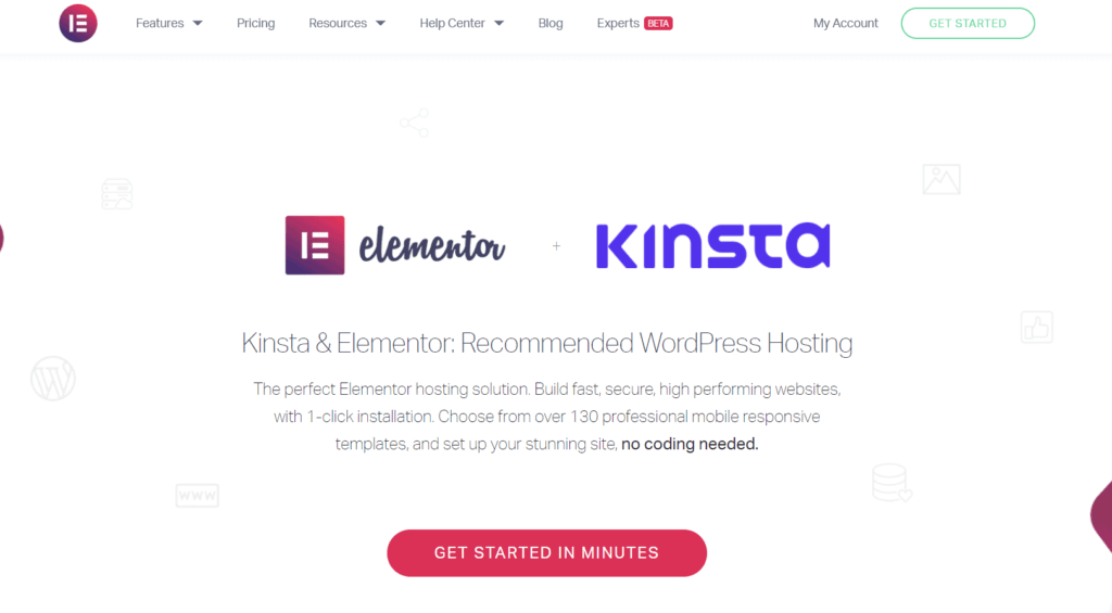 6 ผู้ให้บริการโฮสติ้ง Elementor ที่ดีที่สุด 2022 (การตรวจสอบเชิงลึก) 18 Kinsta elementor plan