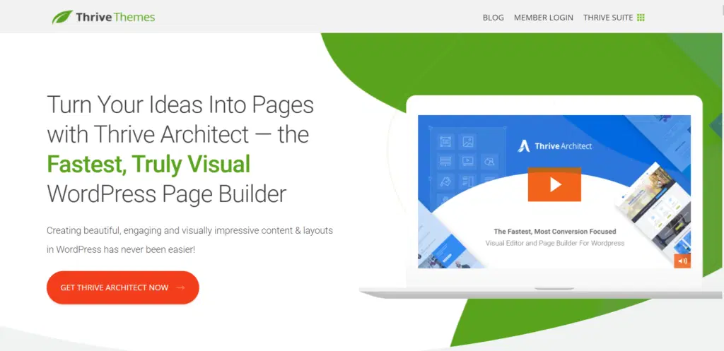 7 สุดยอดผู้สร้างหน้า Landing Page 2022 (+ทดลองใช้ฟรี) 5 ThriveArchitect landing page builder