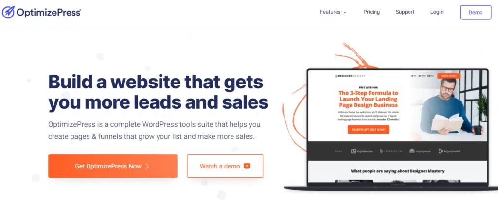 7 สุดยอดผู้สร้างหน้า Landing Page ของ WordPress 2022 (+ทดลองใช้ฟรี) 8 OptimizePress Landing Page Builder