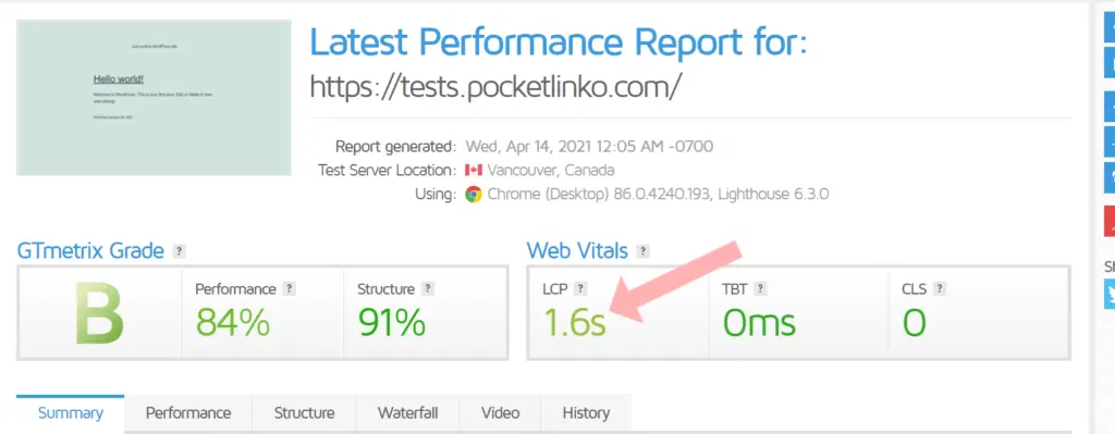 Hostinger vs HostGator 2022 - Ghidul de „revizuire” a câștigătorului clar 4 Hostinger-first-time-speed-test-installed-wordpress