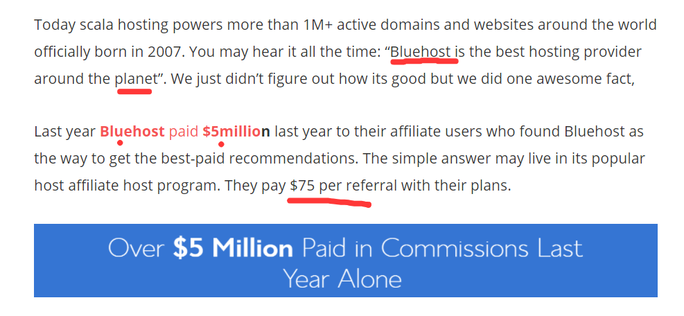 DreamHost Vs BlueHost 2022 (szczery przewodnik porównawczy) 2 bluehost paid commisson last year