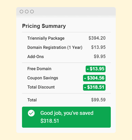 PayPal ホスティング: 2022 年に PayPal を受け入れる 5 つの最高の Web ホスティング 11 This image has an empty alt attribute; its file name is greengeeks-eco-lite-pricing.png