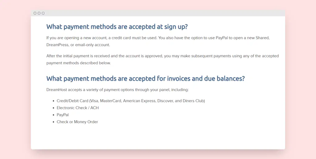 PayPal ホスティング: 2022 年に PayPal を受け入れる 5 つの最高の Web ホスティング 13 Dreamhost payment modes