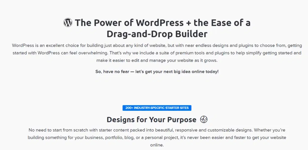 4 最高の Web ホスティング 100% 無料の Web サイトビルダー + ドメイン 2022 2 Dreamhost drag and drop builder wordpress