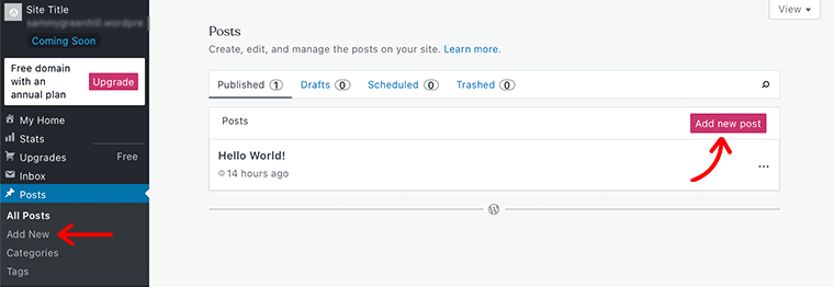 Neuen WordPress-Beitrag erstellen