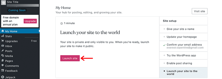 Starten und veröffentlichen Sie Ihre Website