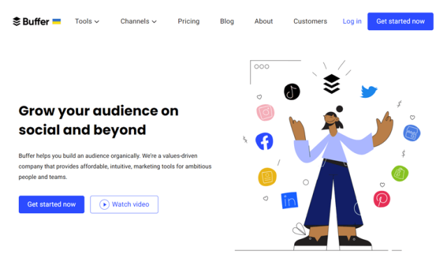 Tamponnez la plateforme de marketing des médias sociaux pour gagner de l'argent avec le site Web