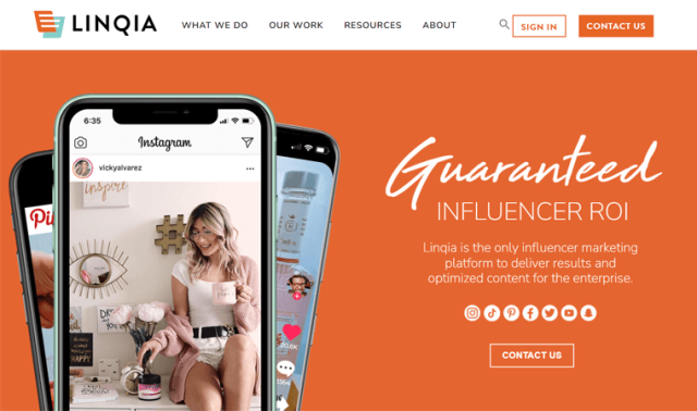 Plateforme de mise en réseau sponsorisée par Linqia pour gagner de l'argent sans vendre