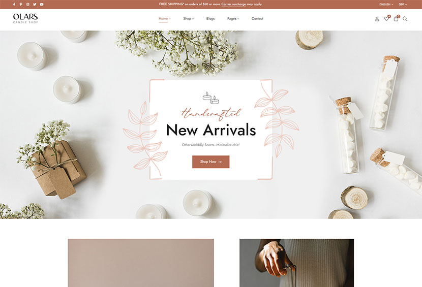 Olars - キャンドルの手作り WooCommerce テーマ