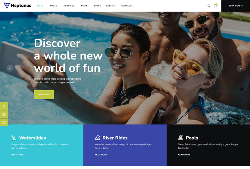 Neptunus - Su ve Eğlence Parkı WordPress Teması